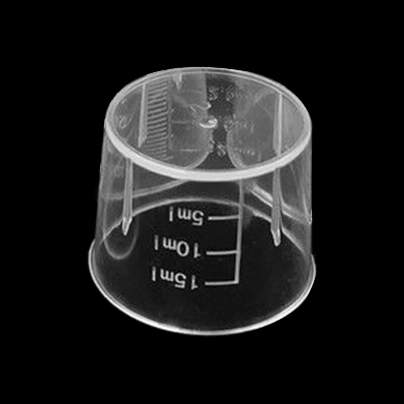 Ruseable Clear Graduated Plastic Mixing Cup Beaker for Kitchen Laboratory 10x