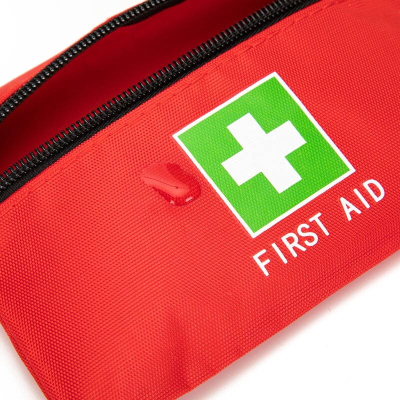 Red Emergency Bag First Aid Bag Small Empty Travel Rescue Pouch Medicine Pocket Bag for Car Home Office Kitchen Sports Hiking