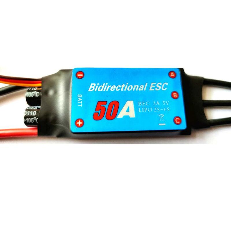 50A Bidirectional brushless ESC for remote control ship pneumatic underwater propelle