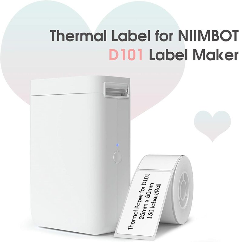 Niimbot D101 carta da stampa per etichette trasparente adesivo con nome impermeabile trasparente adesivo autoadesivo matita per libri per l'asilo