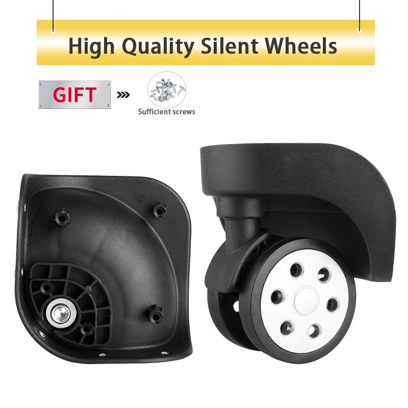 Choque-absorvente roda para Trolley bagagem, roda universal, senha mala, acessórios de bagagem