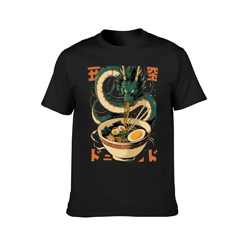 Dragon Ramen T-Shirt Sportfans Zwarten Vintage Zwaargewicht T-Shirts Voor Mannen