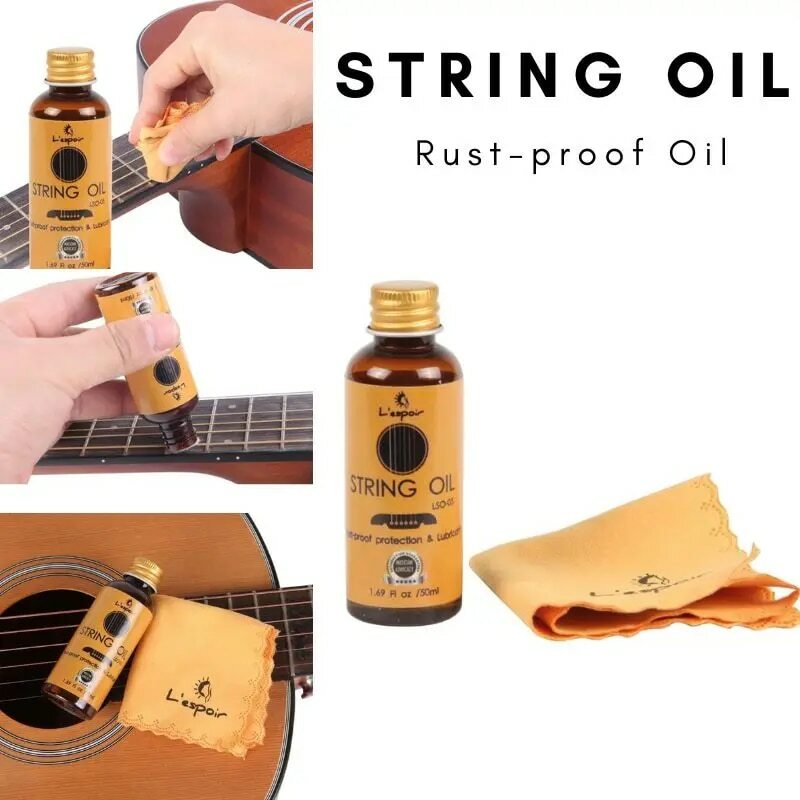 50ml String Oil Guitar Rosy Fingerboard Nursing Oil Rust-proof Fingerboard Lemon Oil Guitarra Accessories for Strings