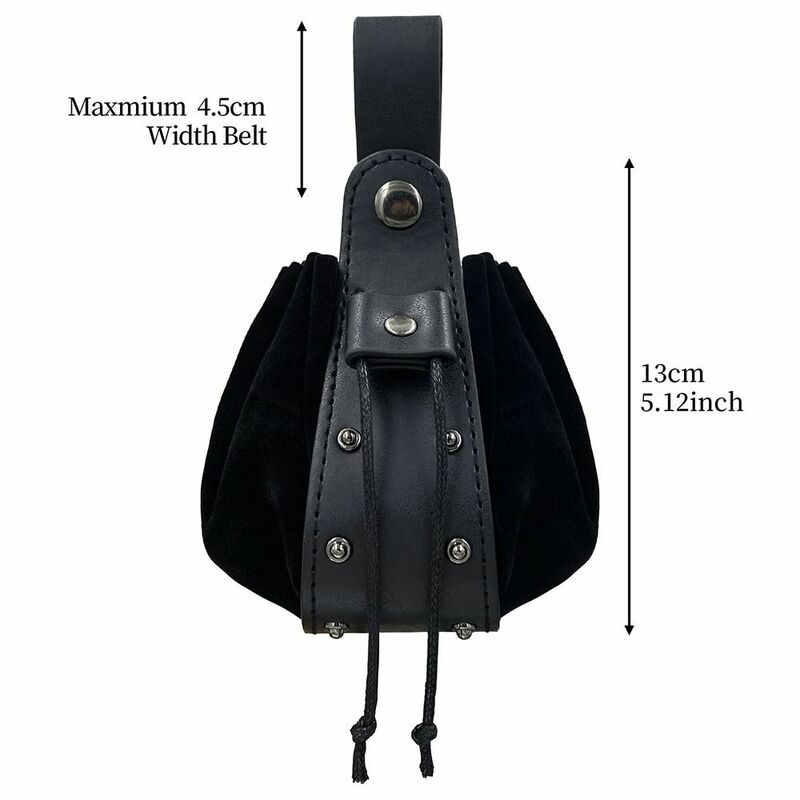 Marsupio con cintura appesa Design con coulisse di alta qualità portamonete medievale vichingo marsupio portatile Vintage
