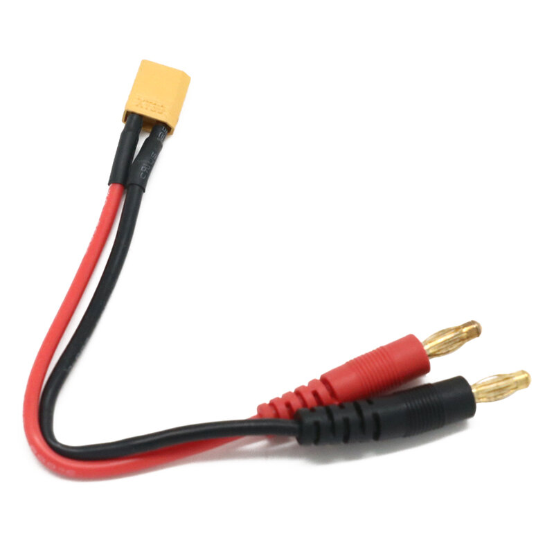 Cable de cargador de batería de 1 piezas, conector macho Banana de 4,0mm a conector XT90/ XT60/ XT30/ T, Cable de silicona de 14AWG de 20CM para batería Lipo RC