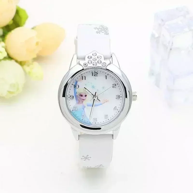 Disney Frozen Elsa orologio per bambini Anime Figure Anna Belt analogico luminoso digitale elettronico Cartoon Watch regalo di compleanno per bambini