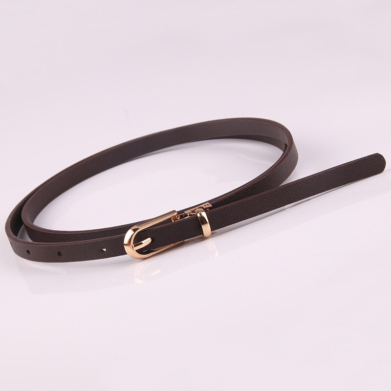 Cintura fina com fivela de pino ajustável para mulheres, cintos finos para vestido e jeans, pulseira elegante para o verão, 1cm