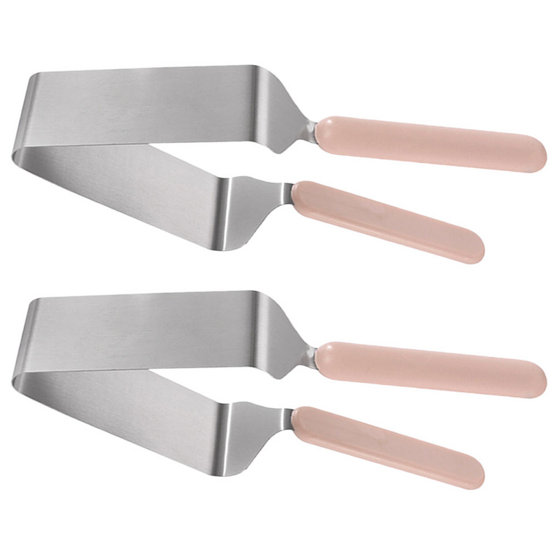 2 Pcs Cake Separator Kitchen Tools Slicer Slicer Tongs Baking Cheese Stainless Steel and Server Divider