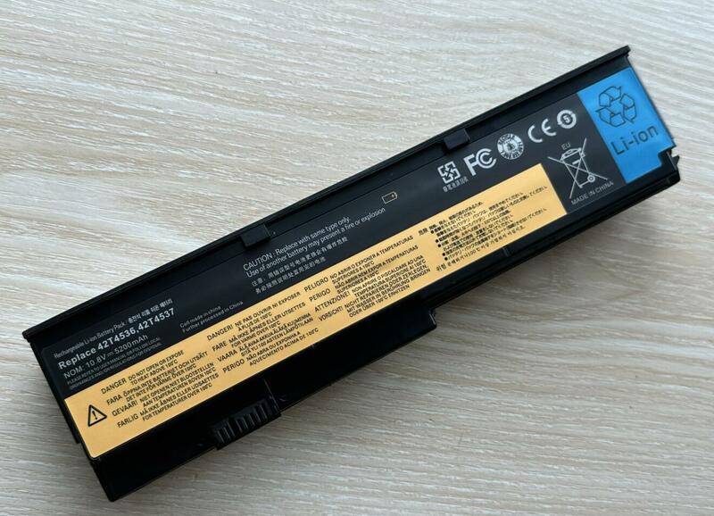 Batterie d'ordinateur portable pour Lenovo ThinkPad, X200, X200s, X201, X201i, X201s, 42T4834, 42T4835, 43R9254, ASM 42T4537, FRU 42T4536, 42T4538