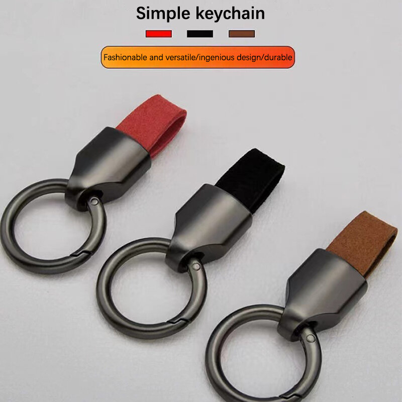 Luxury Men Women Key Chain Fashion Keychain Durable Leather For Car Key Ring Holder Horseshoe Buckle Accessories Gift
