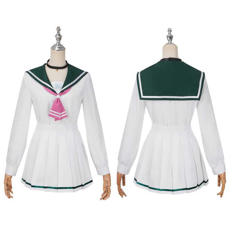 Game Kyoyama Kazusa Cosplay For Women Girls' Sailor Suit Skirt Hoodie Sailor Suits Jk School Uniform Halloween Costume