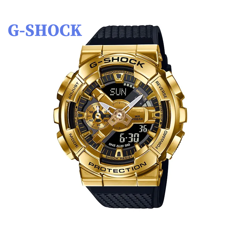 G-SHOCK часы для мужчин, повседневные Модные многофункциональные спортивные водонепроницаемые и ударопрочные Светодиодные кварцевые часы с двойным дисплеем