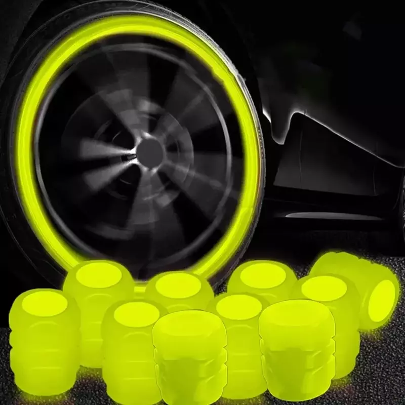 Leuchtende Reifen ventil kappe Auto Radnabe glühend staub dicht dekorative Reifen felgen schaft abdeckungen anwendbar Motorrad Fahrrad