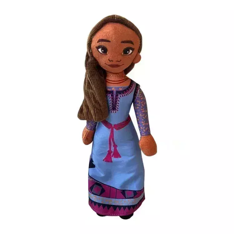 Disney-muñeco de peluche Wish Asha para niños, muñeco de Anime de Valentino, estatua Kawaii de princesa Asha, figura de estrella amarilla, juguetes para niños, regalo de cumpleaños