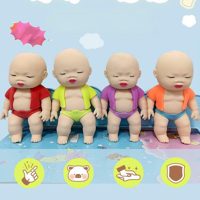 Soft Elastic Squeeze Fidget Toy para Crianças e Adultos, Quick Recover Gadgets, Funny Dolls, 14cm