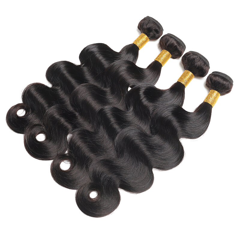 12A Mongolian Body Wave Bundles With 4x4 Lace Closure 100% Human Hair Lace Closure With Bundles Virgin Hair Extensions For Women
