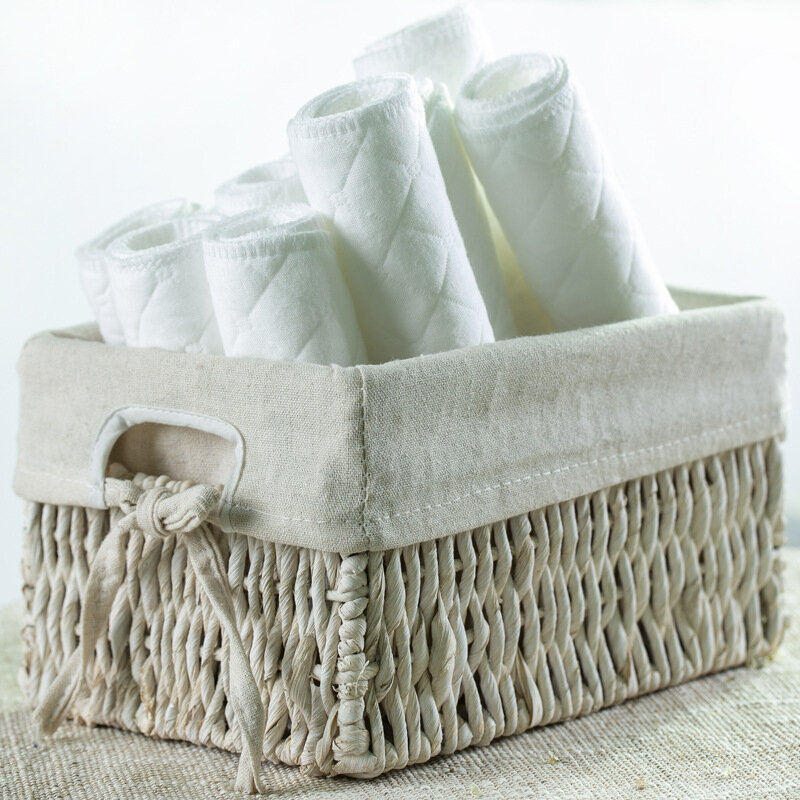 3 warstwy ekologiczna bawełna miękkie i oddychające dziecko Cloth Nappy wkładki wielokrotnego użytku z możliwością prania wkładki na pieluchy 10 sztuk