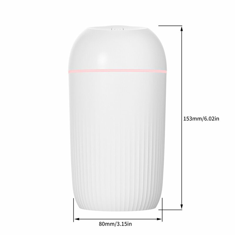 400ML Tabletop USB Air Humidifier Soft Night Light Aroma Diffuser Continuous/Intermittent Spray Mode For Home Car