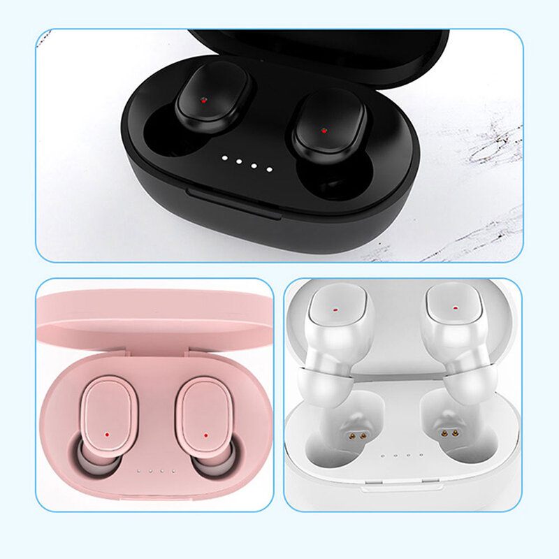Auriculares TWS A6 lite con Bluetooth 5,0, cascos estéreo deportivos con micrófono y caja de carga para iphone y xiaomi