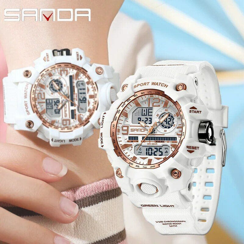 SANDA G Style Ladies LED Digital Sport Watch Casual Students Quartz Wristwatch Women Boys Girl Waterproof Children Wristwatches