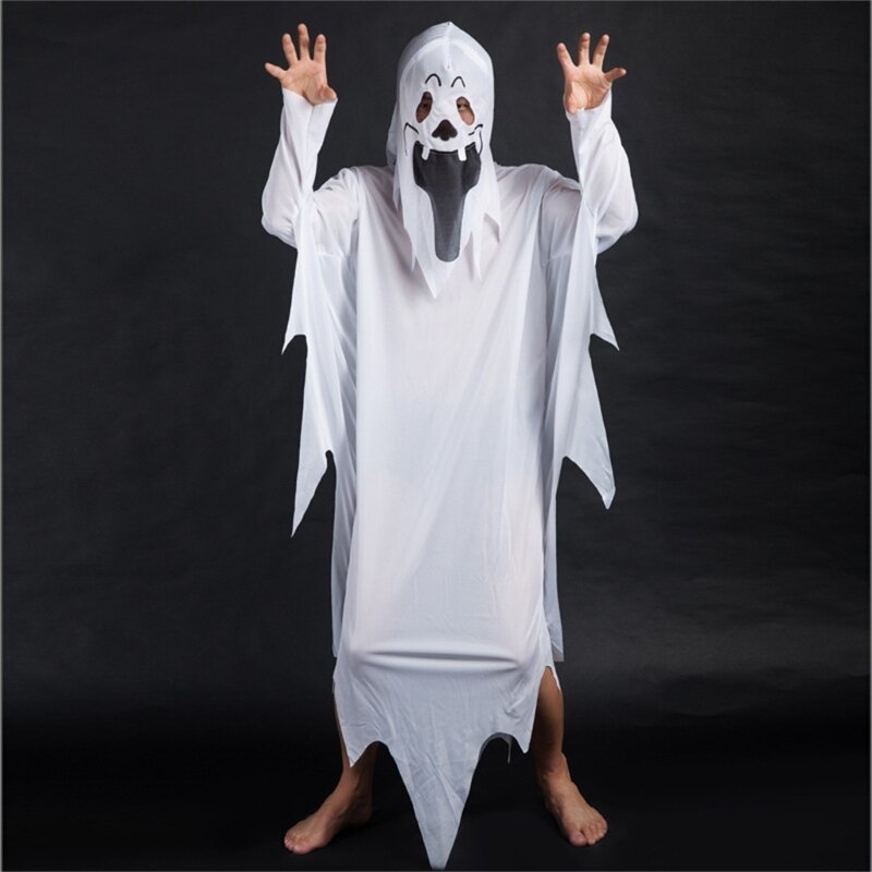 Mantello horror Halloween Mantello senza volto Costumi Cosplay Mantello per uomo Donna adulto