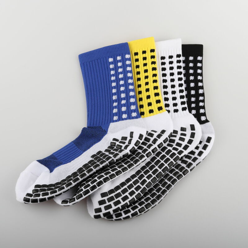 Socks New ANTI SLIP Football Mid Calf Soccer Cycling Sports Socks Mens 39-48