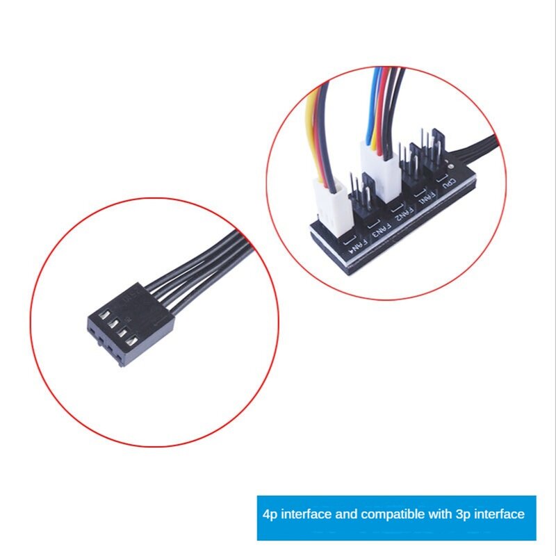 40cm 1 bis 5 4-poliger Molex TX4 PWM Lüfter CPU Hub Splitter PC-Gehäuse Chasis Kühler Verlängerung kabel Adapter Controller