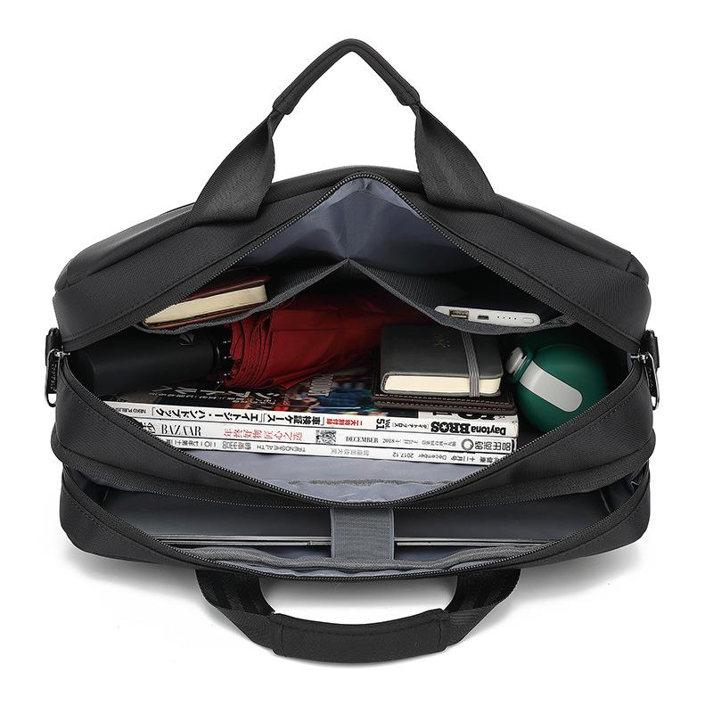 กระเป๋าใส่คอมพิวเตอร์15.6นิ้วของผู้ชายธุรกิจกระเป๋ากระเป๋าหิ้วกระเป๋าเอกสารกระเป๋าสะพายไหล่สำหรับผู้ชายความจุสูง