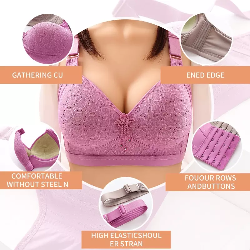 Large Size No Steel Ring Comfortable Women's Bra Sweat-absorbing Top Sexy Thin Mold Cup Soft Bras for Women Brasieres Para Mujer