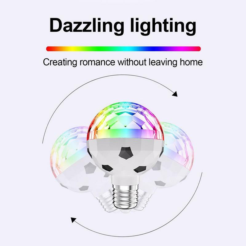 RGB lampu disko Mini berputar, lampu bola magis RGB proyeksi pesta DJ disko untuk rumah pesta KTV Bar panggung