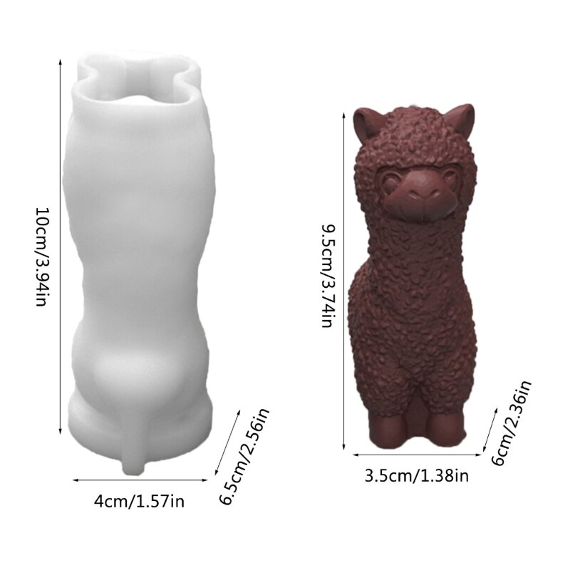 耐久性のある 3D アルパカ キャンドル型再利用可能な動物の香りのキャンドル シリコーン型