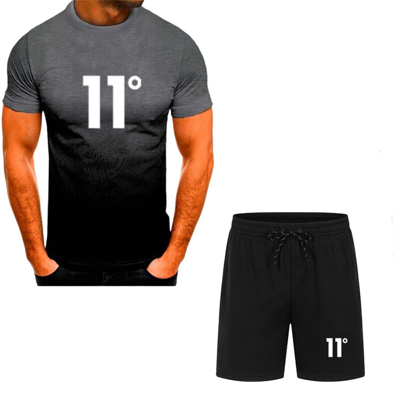 2024 new fashion men's suits sports casual short-sleeved shorts large size comfortable men's short-sleeved suits
