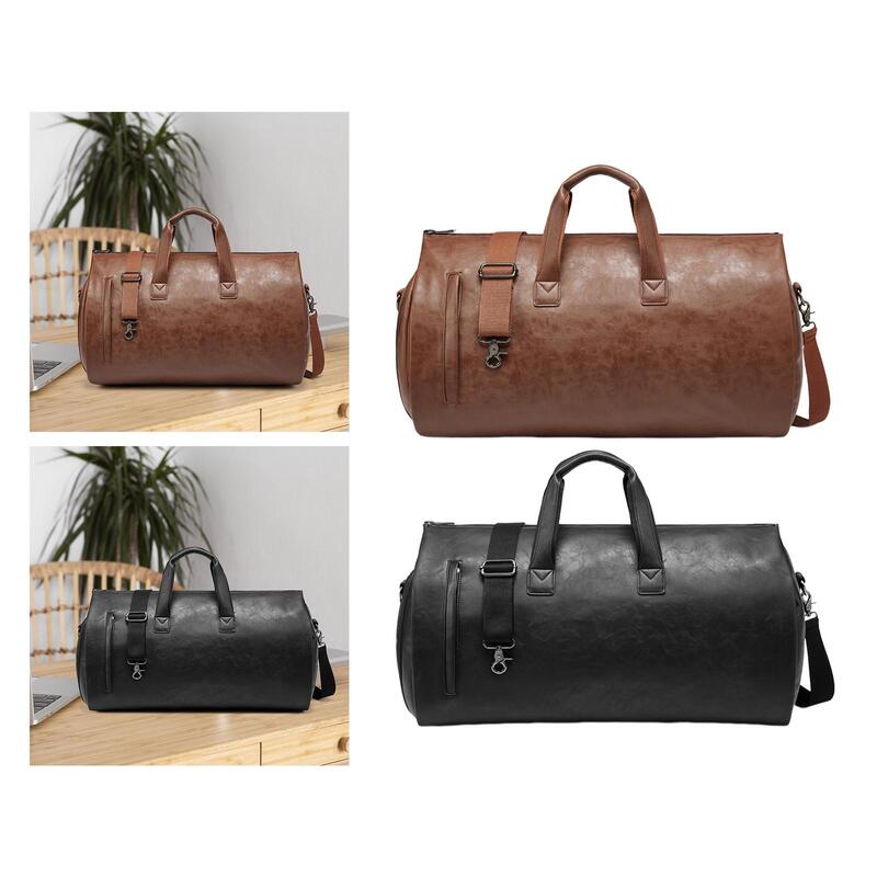 Grande Capacidade Leather Duffle Bag, Carry on Bag, Shoulder Bag, Tote da bagagem
