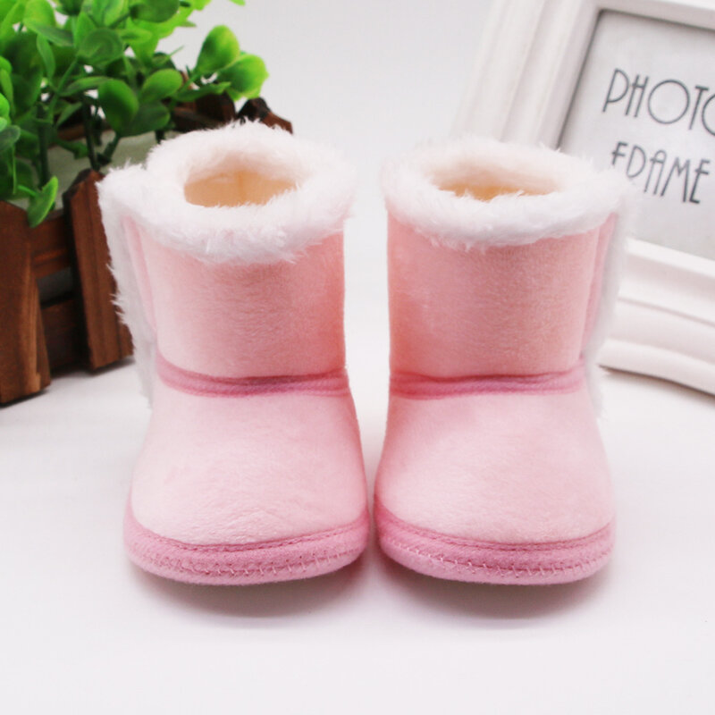 ทารกแรกเกิดรองเท้าอบอุ่นฤดูหนาว First Walkers เด็กทารกรองเท้าเด็กนุ่มขนสัตว์บู้ทหิมะ Snow รองเท้าสำหรับ0-18M Bebe