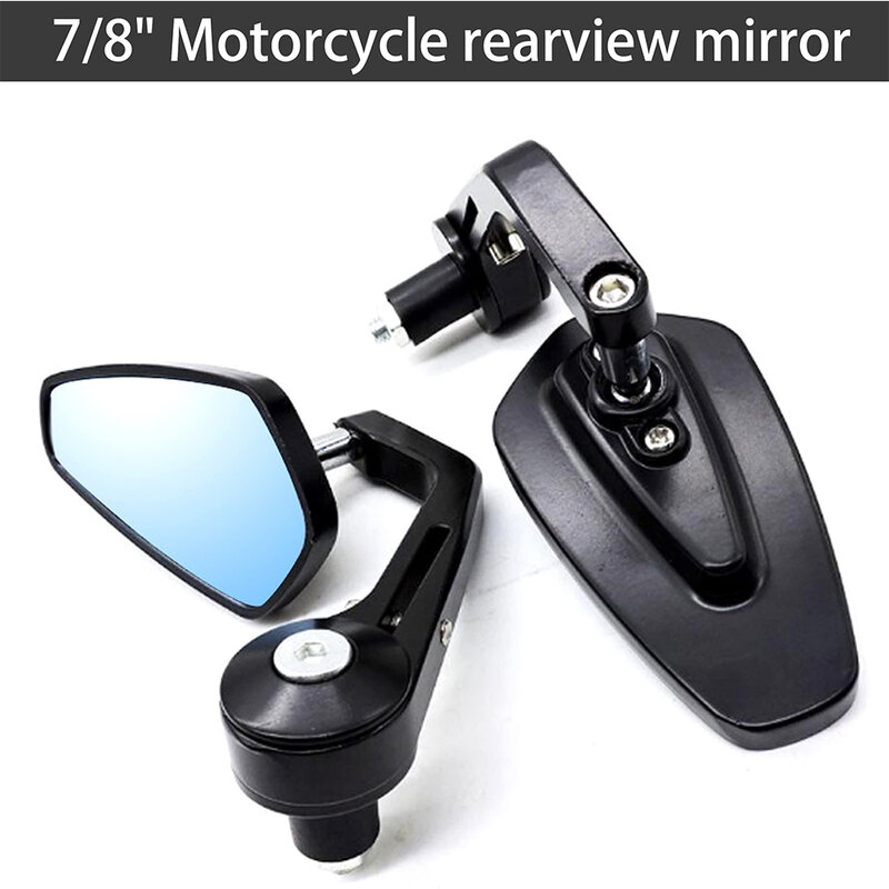 กระจกมองหลัง2x 7/8 "20มม. กระจกมองข้างแฮนด์จักรยานยนต์ HD กันแสงจ้าสำหรับสกู๊ตเตอร์รถเอทีวีจักรยานยนต์