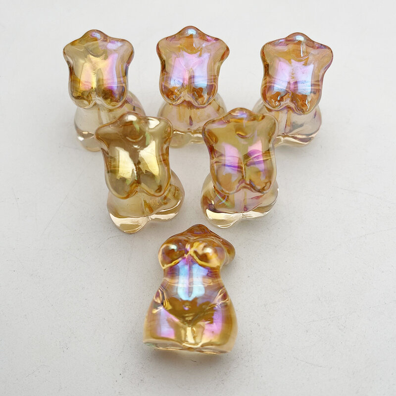 Adorno chapado de cristal para mujer, accesorio de joyería de 18x32MM, regalo de cumpleaños, venta al por mayor, sin gancho, envío gratis, 10 unidades