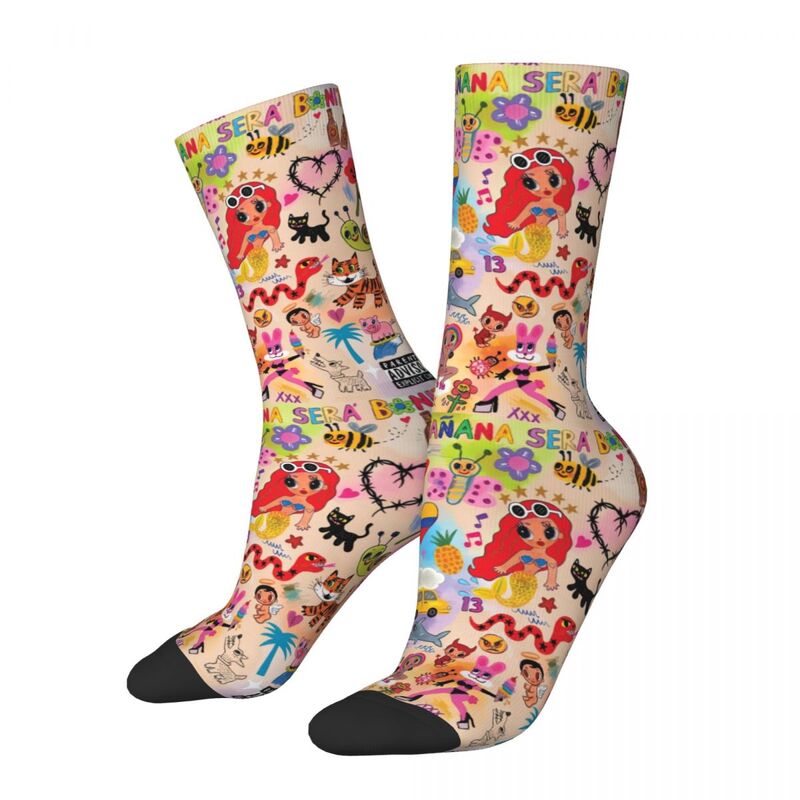 Calcetines Crazy Manana para hombre y mujer, calcetín con gráfico, primavera, verano, Otoño e Invierno