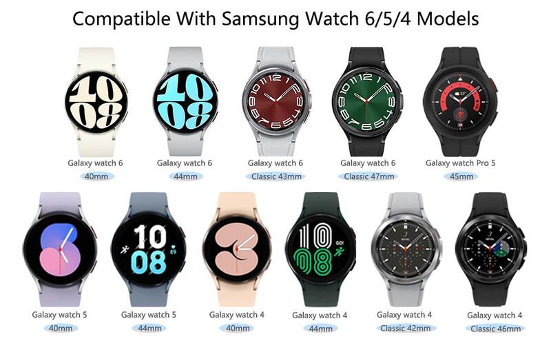 Bracelet Original en Silicone pour Samsung Watch 4/5/6 40 44mm 5 Pro 45mm, Bande Magnétique Galaxy Watch 4/6Classic 42 43MM 46 47MM