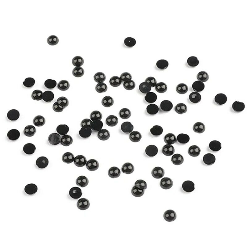 3-12mm Black Plastic Safety Eyes Acrylic Round/Oval Beads For Plush Bear Doll Animal Eyes Accessories DIY Crafts Children