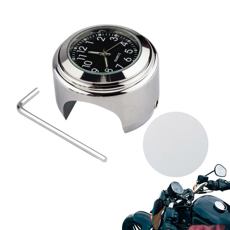 Horloge de guidon de moto en alliage d'aluminium, étanche, horloges de guidon précises, phosphorescent, anti-dérapant, ajustement antichoc