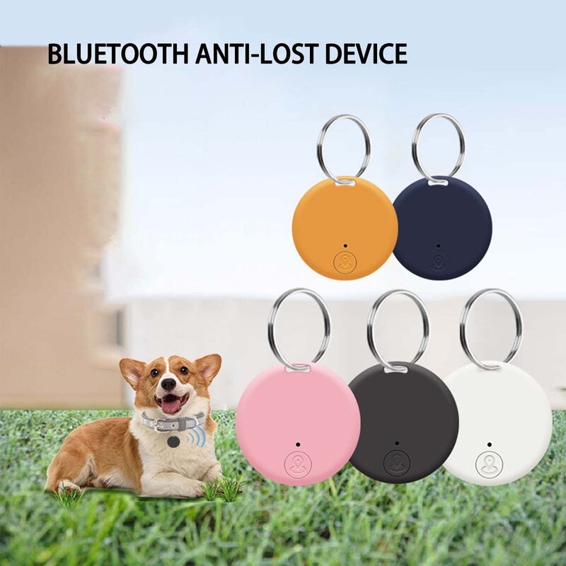 Pelacak 5.0 anjing Mini, GPS Bluetooth peringatan ganda Perangkat Anti hilang perangkat bulat tas hewan peliharaan anak-anak pelacak dompet pencari lokasi pintar