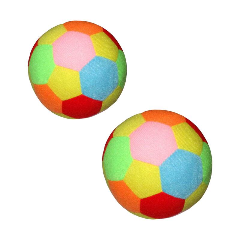 Bola de futebol colorida macia para decoração de festa bola de pelúcia esportiva recheada, prática de jogo interior e exterior verão