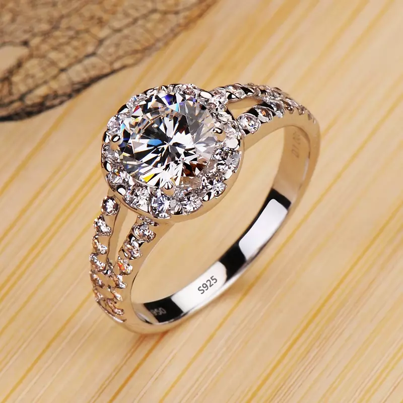 Semplice e carino anello a cuore vuoto senza allergia vero argento tibetano anelli per le donne amici regalo di compleanno gioielli di moda anello di zircone