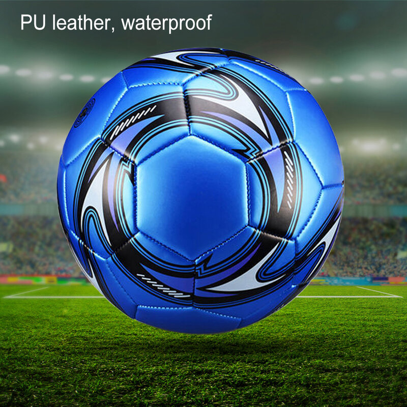 PU Leather Football Ball Children Competition Soccer Balls Waterproof Pressure Proof Size 5 Outdoor Sports Supplies