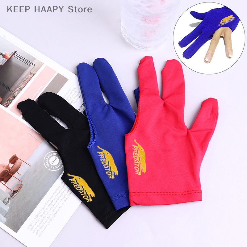 1 PCS High Quality Snooker Billiard Cue Glove Pool Left Hand Open Three Finger Accessory Fitness Accessories for Men and Women