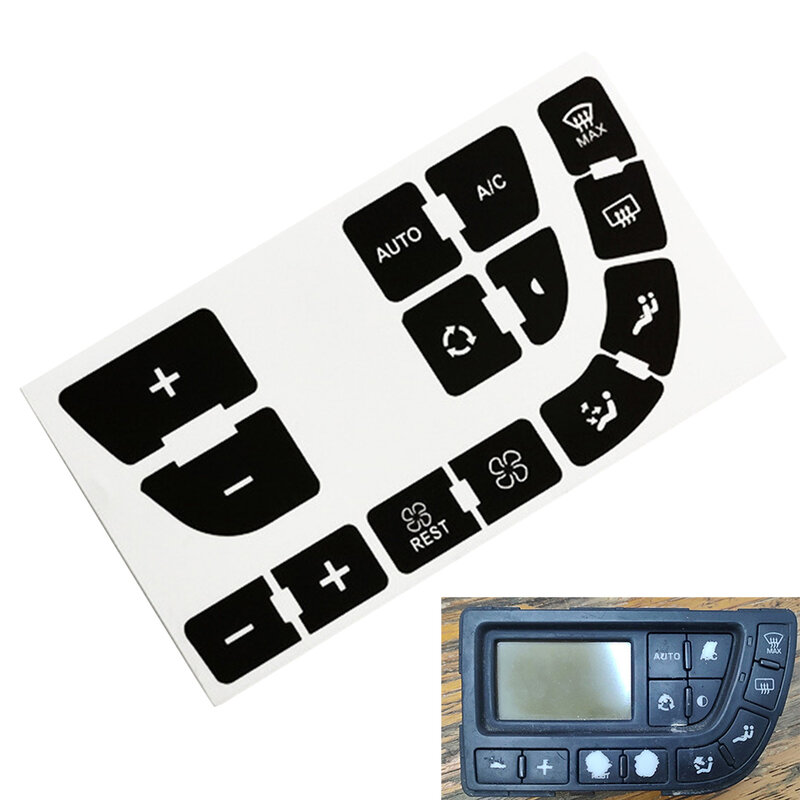 1 Set stiker perbaikan tombol Peeling aus pengontrol iklim AC mobil kondisi udara mobil untuk C4 untuk Grand untuk Picasso