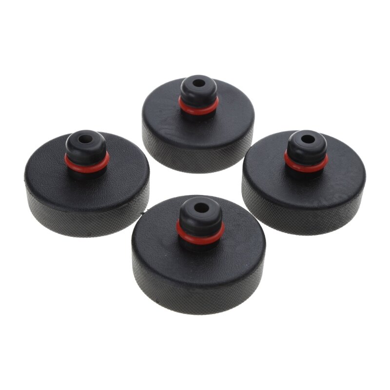 4x Pads Trolley Floor Rubber Disk Pad Adapter Rubber for Pinch Weld Side Adapter for Model 3 Y