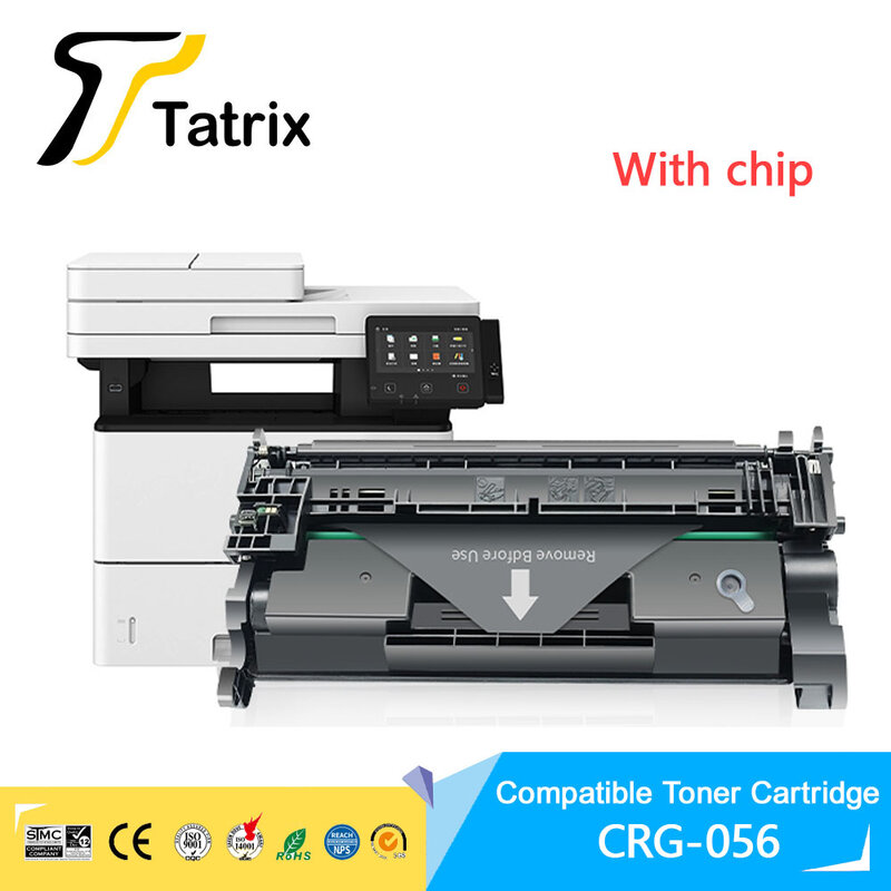 Tatrix com chip crg056 cartucho de toner preto laser compatível para canon mf543dw/mf543x/542xmf540 series lbp325x/lbp325dnlbp320