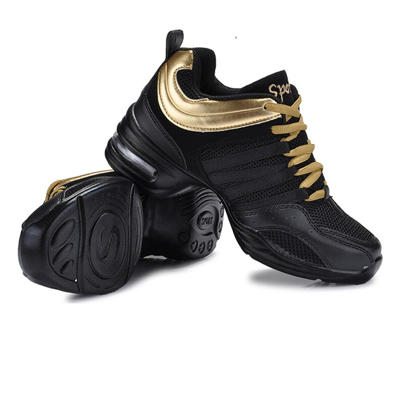 Женские кроссовки для джаза ARKKG, дышащие сетчатые туфли для танцев с мягкой подошвой, женские легкие кроссовки для фитнеса