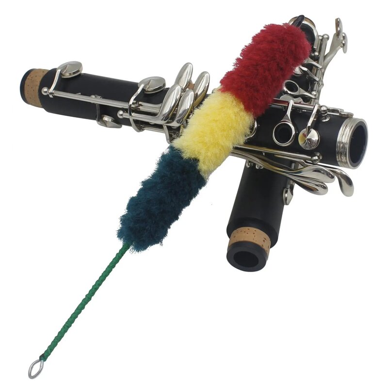 Cepillo Tricolor cerdas encriptadas superabsorbentes con 3 colores para instrumento de viento/limpieza